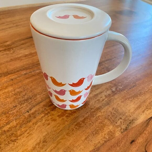 Davids Tea Mug Lovebirds 12 Oz. With Lid The Perfect Tea Mug - Picture 10 of 10